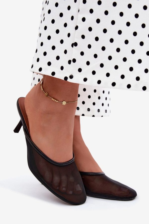 black Heeled sandals model 229286 Step in style
