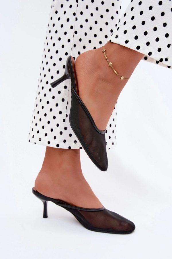 black Heeled sandals model 229286 Step in style