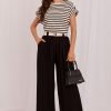 Black Women Trousers in Pants, Trousers, Shorts with Spandex and Viscose