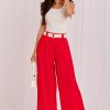 1129944 Red Women Trousers in Pants, Trousers, Shorts with Spandex and Viscose