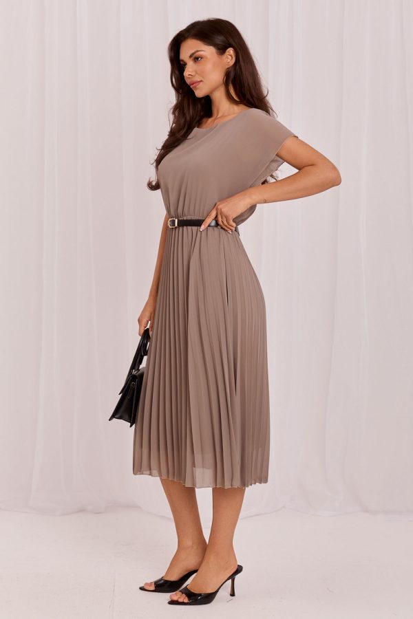 Beige Daydress in Day Dresses with Spandex and Polyester