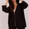 Black Sweatshirt in Sweatshirts For Women with Spandex and Viscose