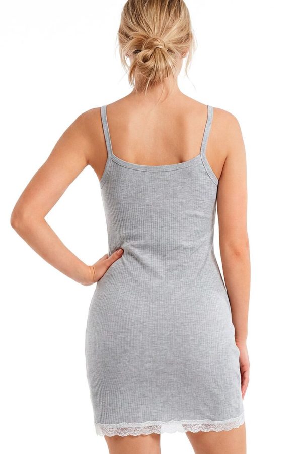 Grey Nightshirt in Nightgowns, Nighties, Sleep Shirts with Cotton, Spandex and Polyester