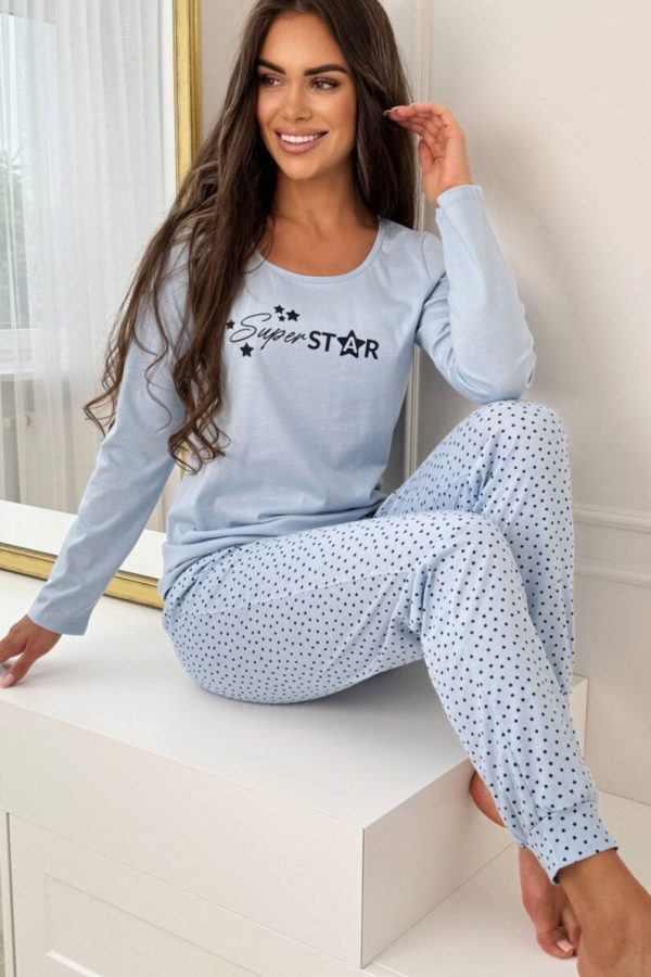 Blue Pyjama in Women`s Pyjamas, Sleepwear Sets with Cotton