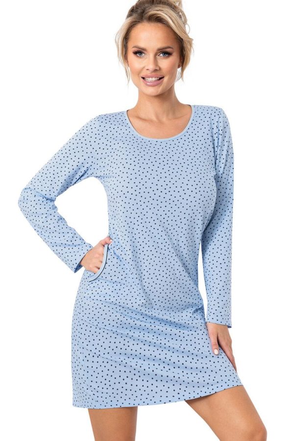 Blue Nightshirt in Nightgowns, Nighties, Sleep Shirts with Cotton