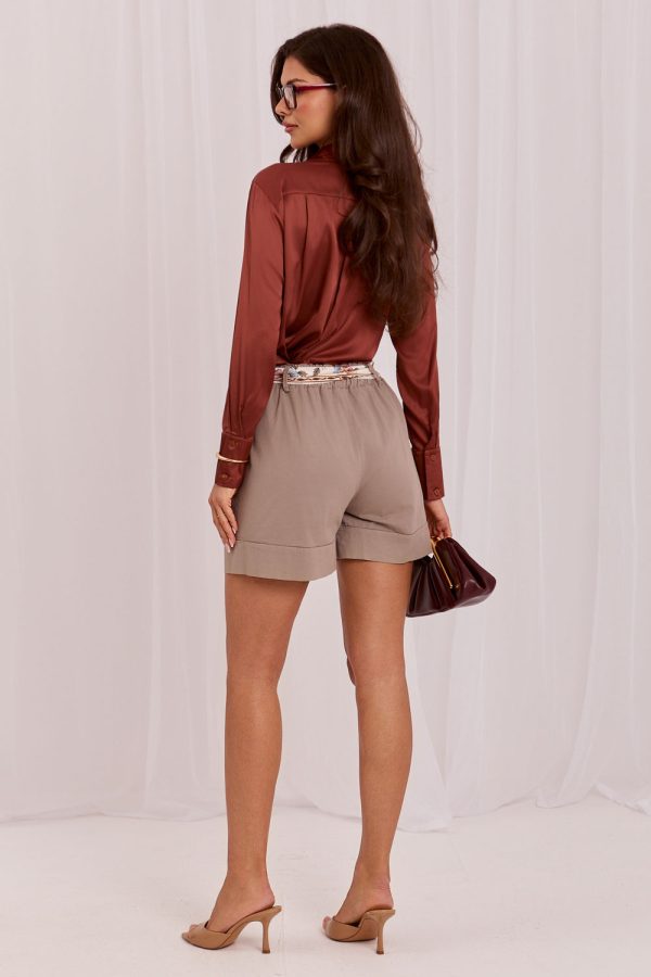 beige Shorts model 229485 Italy Moda