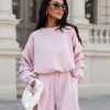 Pink Set in Pants, Trousers, Shorts with Cotton and Spandex