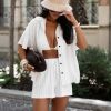 Beige Set in Pants, Trousers, Shorts with Len and Viscose