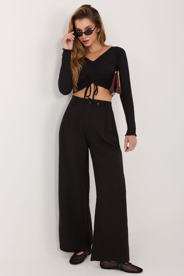 Black Blouse in Women`s Blouses, Tunics with Spandex, Polyester and Viscose