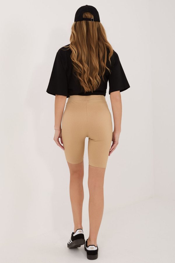 Beige Shorts in Pants, Trousers, Shorts with Spandex and Polyester