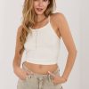 White Top in Undershirts / Tops with Spandex, Polyester and Viscose