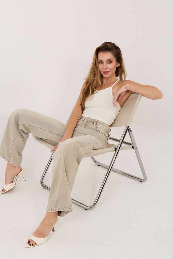 White Top in Undershirts / Tops with Spandex, Polyester and Viscose