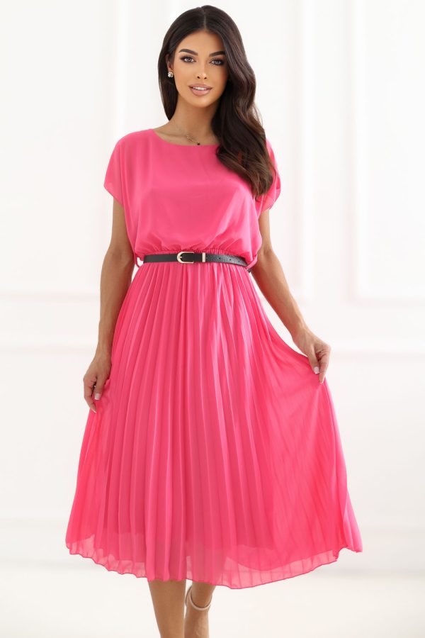 Pink Daydress in Day Dresses with Spandex and Polyester