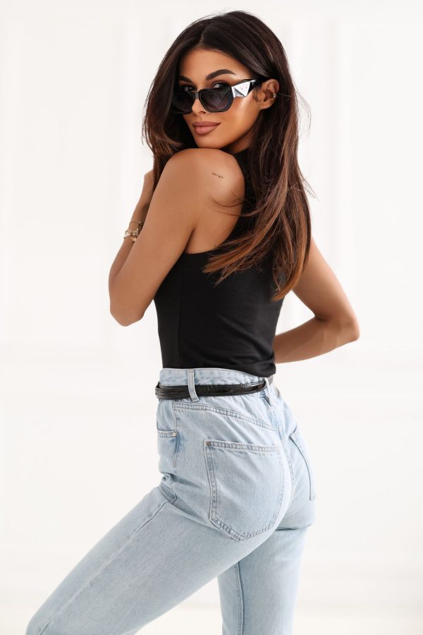 Black Top in Undershirts / Tops with Cotton and Spandex