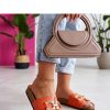 Orange Flip-flops...Fabric, Footbed and Platform Height