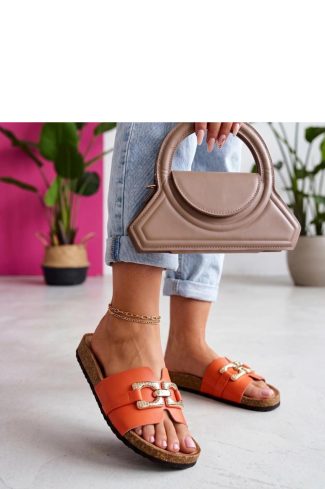 Orange Flip-flops...Fabric, Footbed and Platform Height