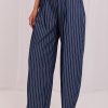 Navy Blue Women Trousers in Pants, Trousers, Shorts with Cotton and Spandex