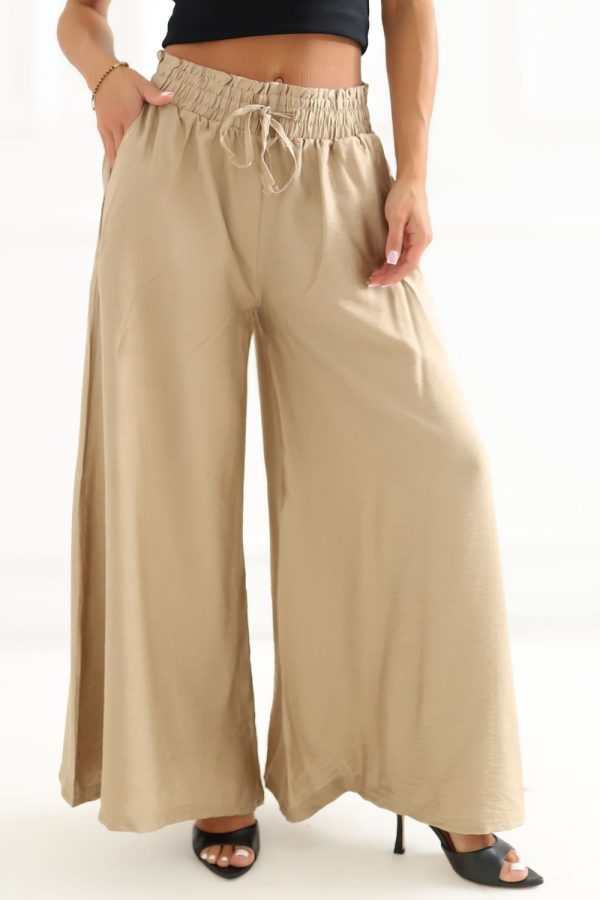 Brown Women Trousers in Pants, Trousers, Shorts with Polyamide and Viscose