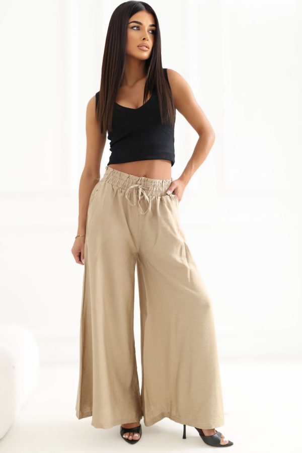 Brown Women Trousers in Pants, Trousers, Shorts with Polyamide and Viscose
