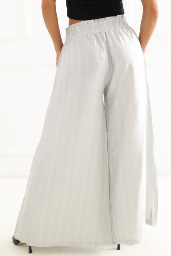 Grey Women Trousers in Pants, Trousers, Shorts with Polyamide and Viscose