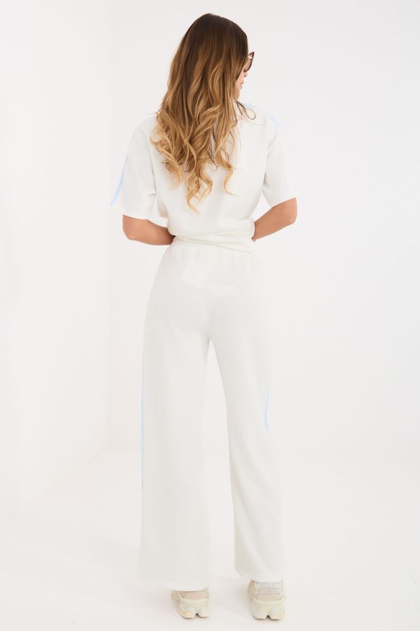 Beige Tracksuit Trousers in Pants, Trousers, Shorts with Spandex, Polyester and Viscose