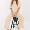 Beige Tracksuit Trousers in Pants, Trousers, Shorts with Spandex, Polyester and Viscose