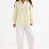 Yellow Long Sleeve Shirt in Shirts For Women with Spandex and Polyester