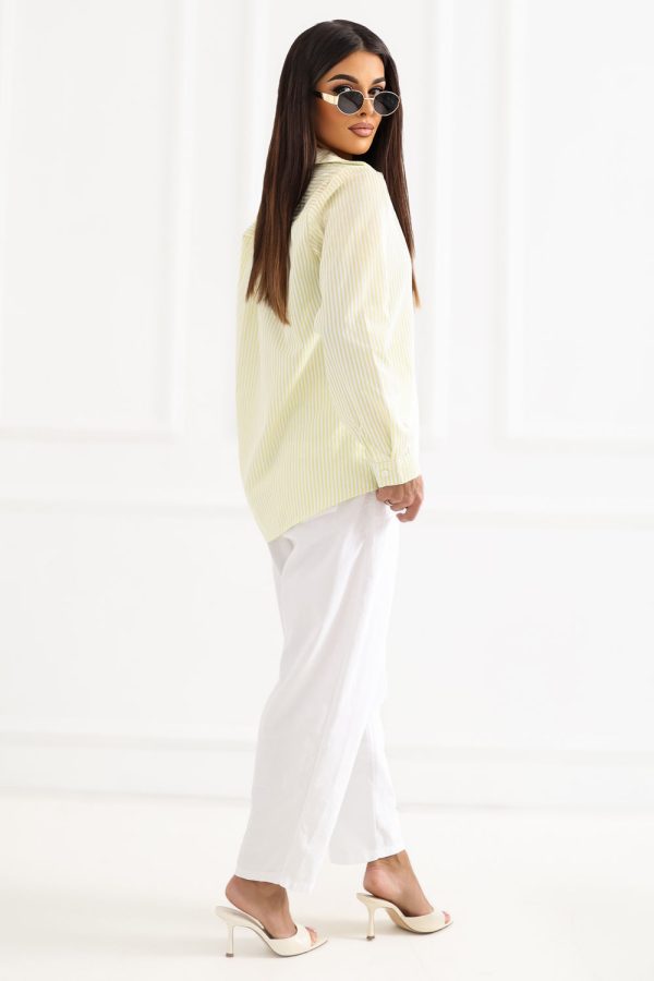 Yellow Long Sleeve Shirt in Shirts For Women with Spandex and Polyester