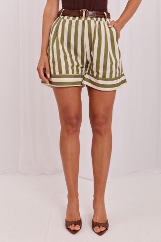 1130921 green Shorts model 229665 Italy Moda