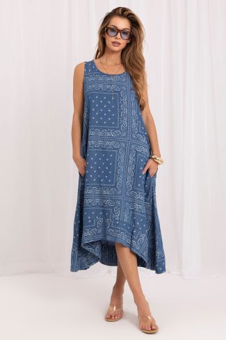 Blue Daydress in Day Dresses with Lyocel