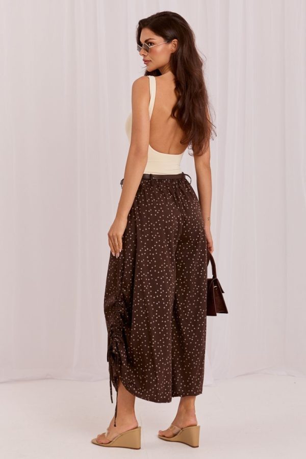 Brown Women Trousers in Pants, Trousers, Shorts with Cotton