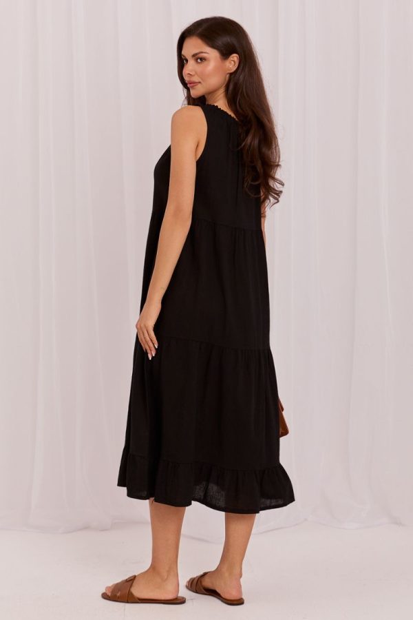 Black Daydress in Day Dresses with Cotton and Len