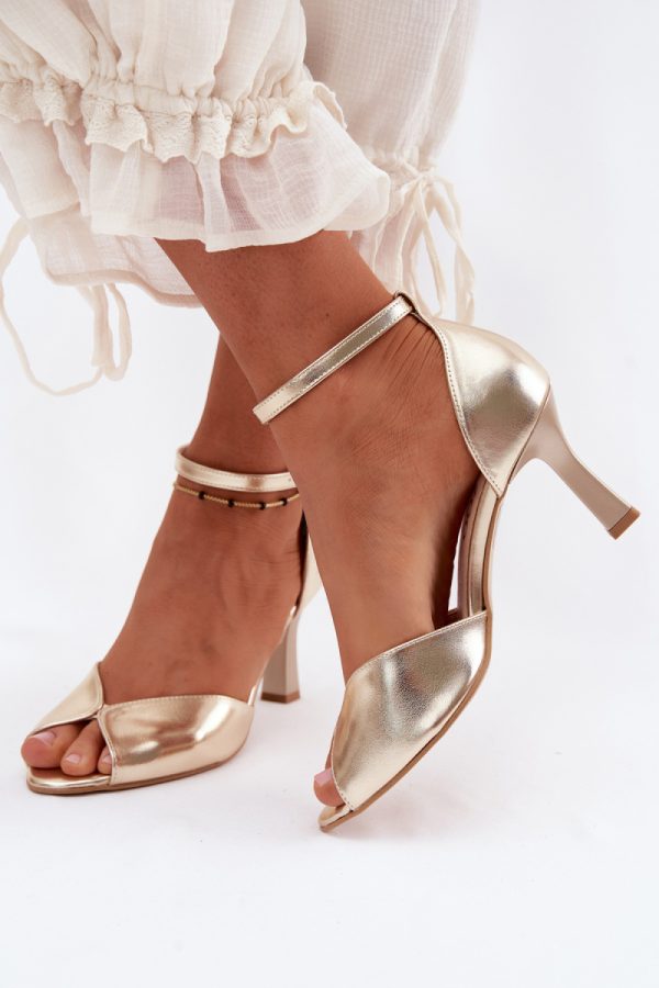 yellow Heel sandals model 229703 Step in style
