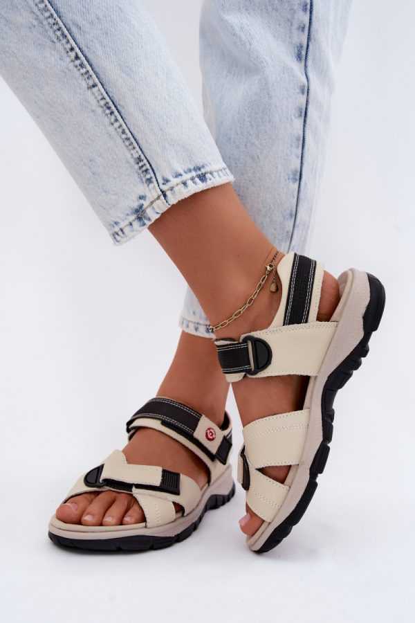 beige Platform sandals model 229704 Step in style