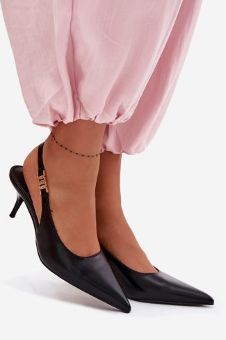 black Heel sandals model 229712 Step in style