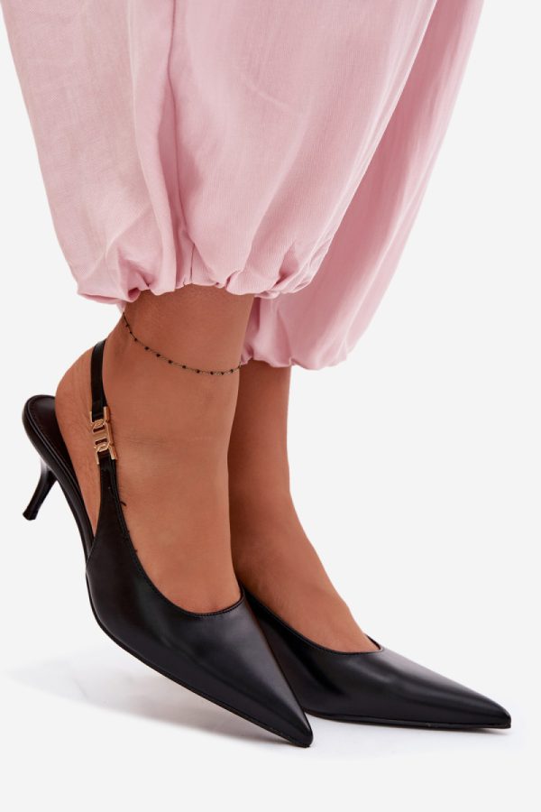 black Heel sandals model 229712 Step in style