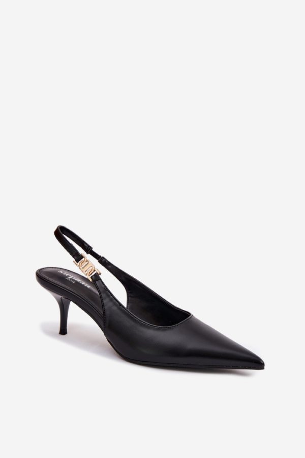 black Heel sandals model 229712 Step in style