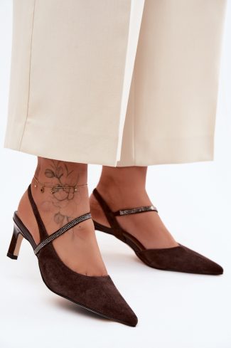 brown Heel sandals model 229714 Step in style