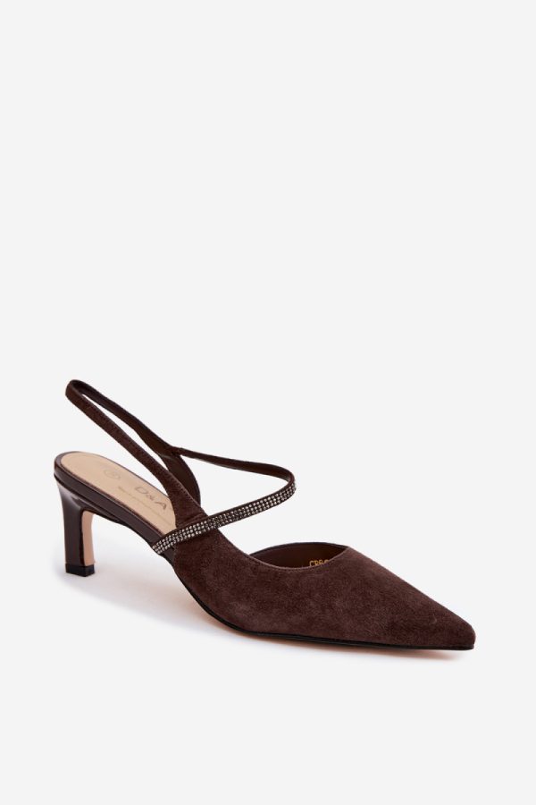 brown Heel sandals model 229714 Step in style