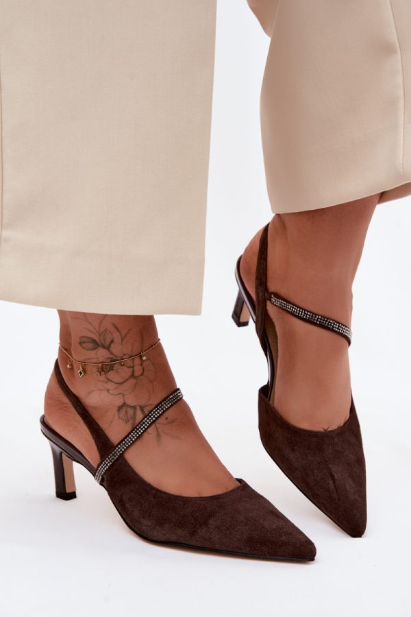 brown Heel sandals model 229714 Step in style