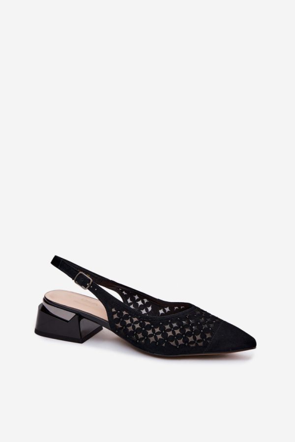 black Heel sandals model 229716 Step in style