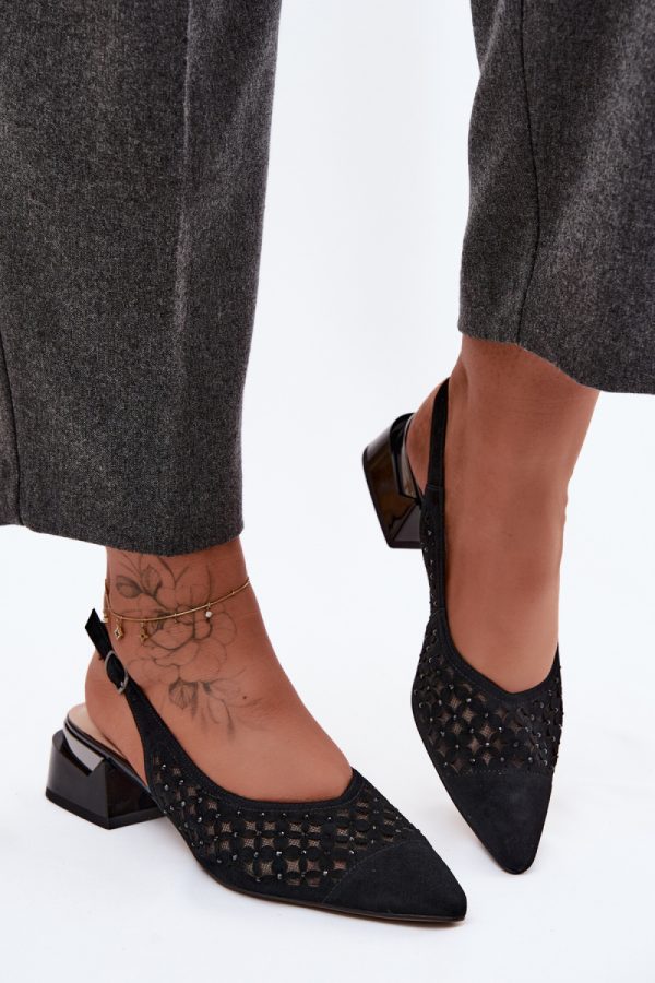 black Heel sandals model 229716 Step in style