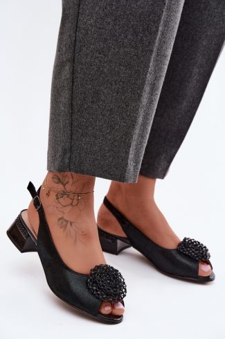 black Heel sandals model 229718 Step in style