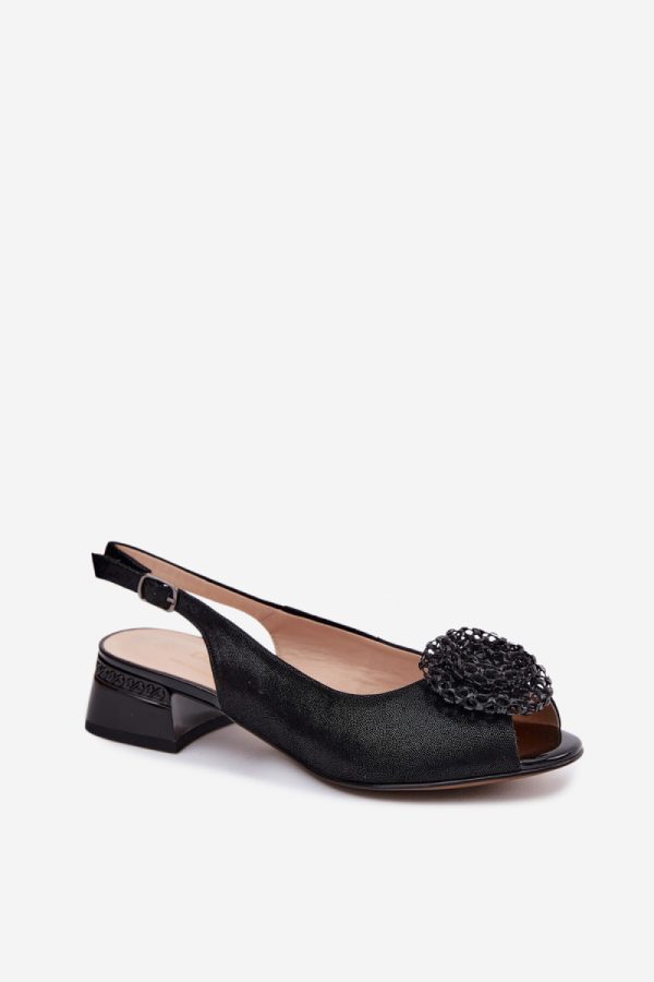 black Heel sandals model 229718 Step in style