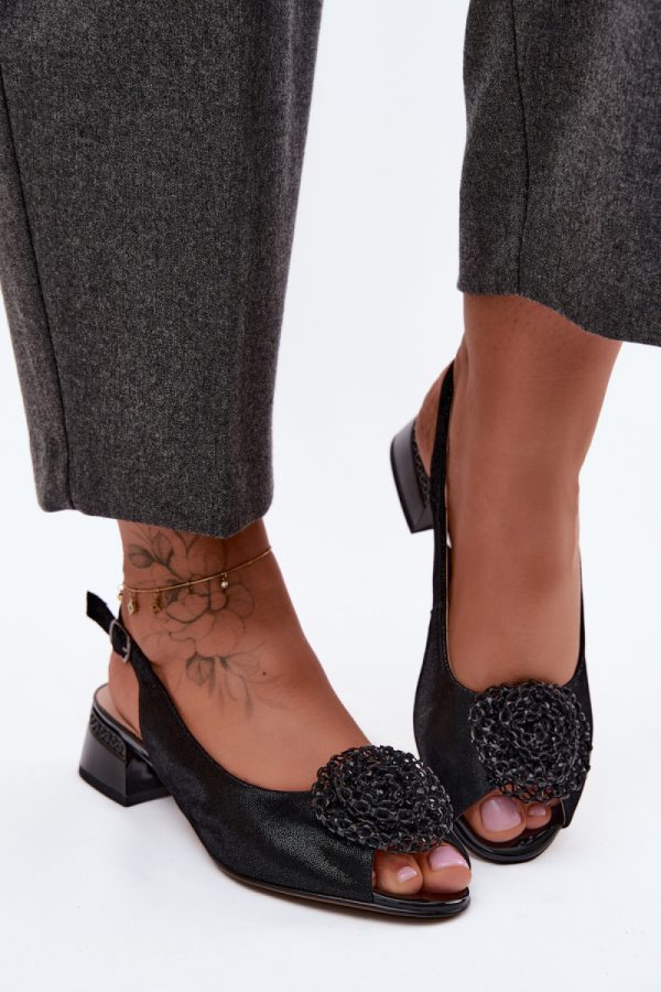 black Heel sandals model 229718 Step in style