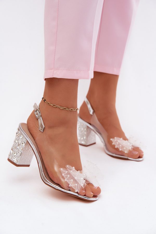 grey Heel sandals model 229719 Step in style