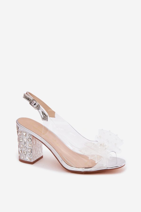 grey Heel sandals model 229719 Step in style