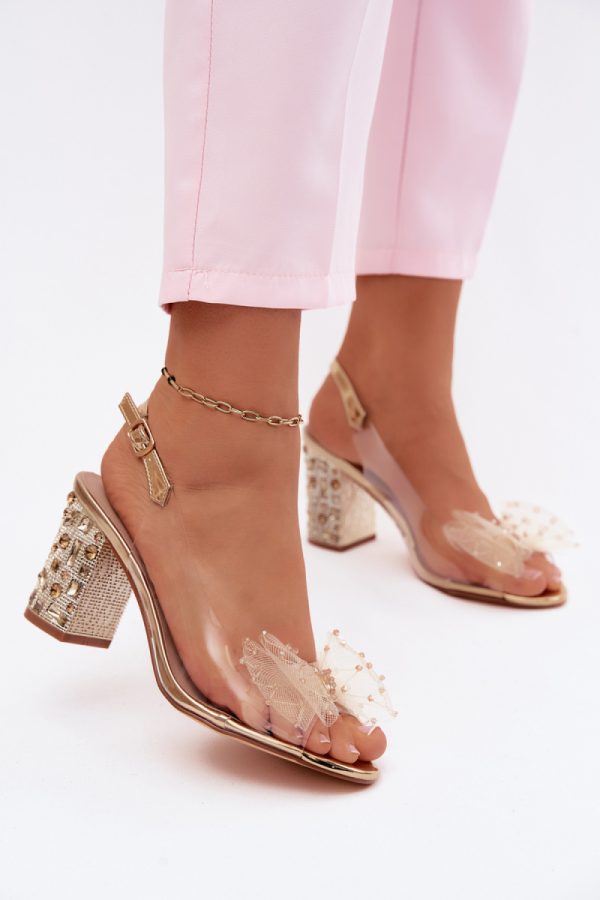yellow Heel sandals model 229720 Step in style