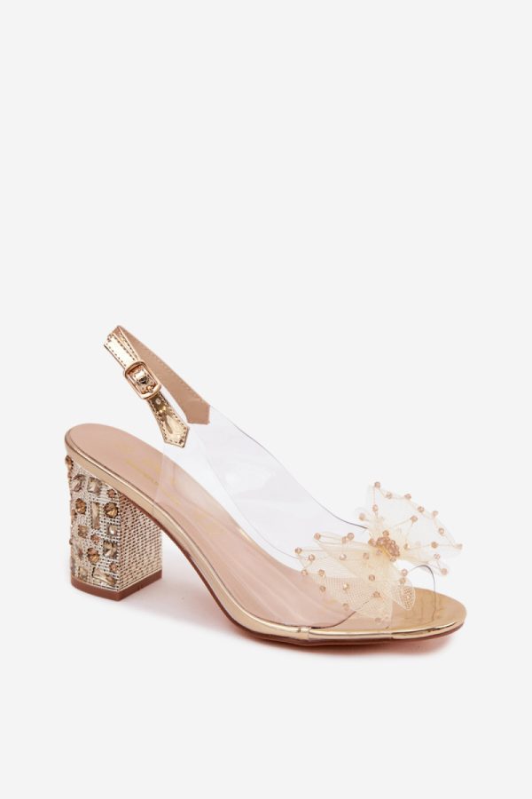 yellow Heel sandals model 229720 Step in style