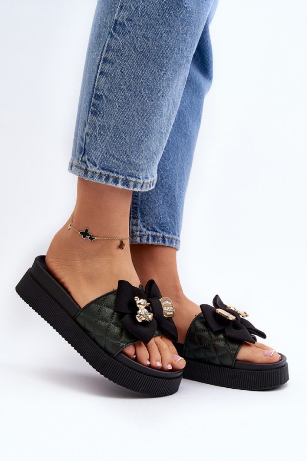 black Platform sandals model 229725 Step in style